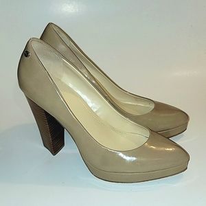 Calvin Klein Camel Patent PUMPS